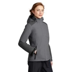 Port Authority Women's Shadow Grey/Storm Grey Insulated Waterproof Tech Jacket -Sportswear Shop L405 Shadow Grey Storm Grey HTS