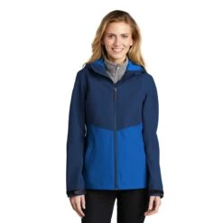 Port Authority Women's Estate Blue/Cobalt Blue Tech Rain Jacket -Sportswear Shop L406 Estate Blue Cobalt Blue HTF
