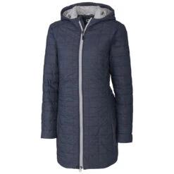 Cutter & Buck Women's Anthracite Melange Rainier Long Jacket