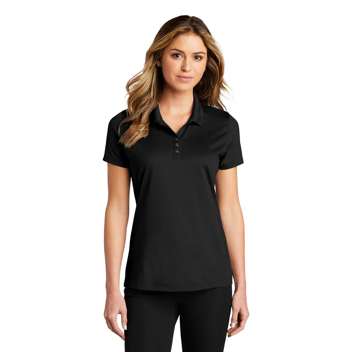 Port Authority Women's Deep Black Eclipse Stretch Polo 3 Port Authority Women's Deep Black Eclipse Stretch Polo - Image 3