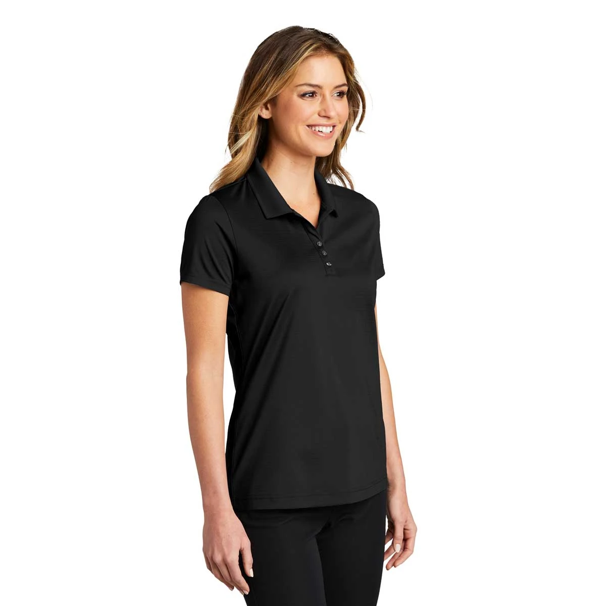 Port Authority Women's Deep Black Eclipse Stretch Polo 5 Port Authority Women's Deep Black Eclipse Stretch Polo - Image 5