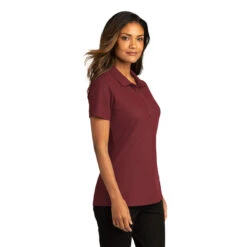 Port Authority Women's Burgundy SuperPro React Polo -Sportswear Shop LK810 Burgundy HTS
