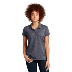 New Era Women's True Navy Twist Slub Polo -Sportswear Shop LNEA301 True Navy Twist HTF