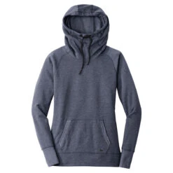 New Era Women's True Navy Heather Tri-Blend Fleece Pullover Hoodie