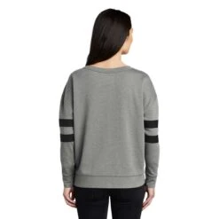 New Era Women's Shadow Grey Heather Tri-Blend Fleece Varsity Crew -Sportswear Shop LNEA513 Shadow Grey Heather HTB