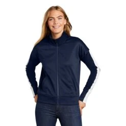 New Era Women's True Navy/White Track Jacket -Sportswear Shop LNEA650 True Navy Wht HTF