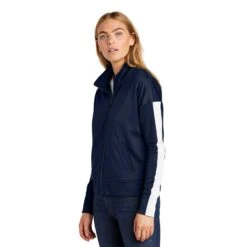 New Era Women's True Navy/White Track Jacket -Sportswear Shop LNEA650 True Navy Wht HTS