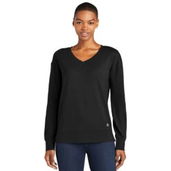 OGIO Women's Blacktop Luuma Flex Long Sleeve V-Neck -Sportswear Shop LOG825 Blacktop HTF