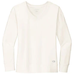 OGIO Women's Ivory Snow Luuma Flex Long Sleeve V-Neck