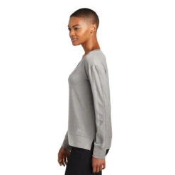 OGIO Women's Petrol Grey Heather Luuma Flex Long Sleeve V-Neck -Sportswear Shop LOG825 Petrol Grey Heather HTS