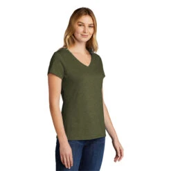 Port & Company Women's Military Green Heather Tri-Blend V-Neck Tee -Sportswear Shop LPC330V Military Green Heather HTS