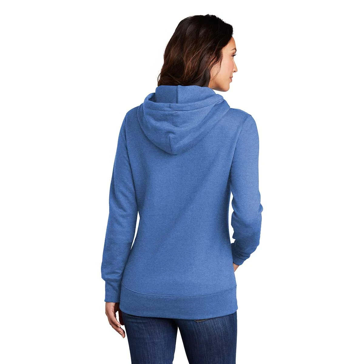 Port & Company Women's Heather Royal Core Fleece Pullover Hoodie 4 Port & Company Women's Heather Royal Core Fleece Pullover Hoodie - Image 4