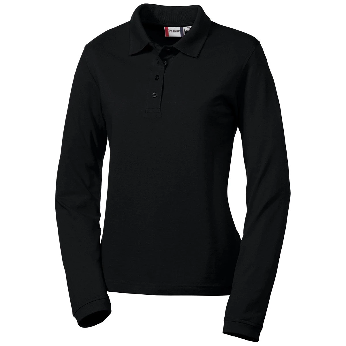 Clique Women's Black Long Sleeve Elmira Polo 1 Clique Women's Black Long Sleeve Elmira Polo