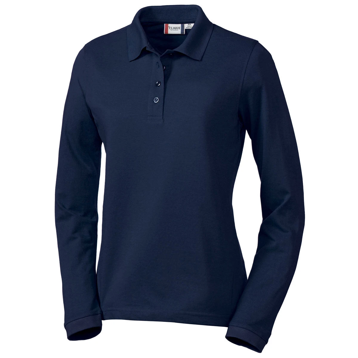 Clique Women's Navy Blue Long Sleeve Elmira Polo 1 Clique Women's Navy Blue Long Sleeve Elmira Polo