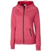 Clique Women's Red Lund Fleece Zip Hoodie