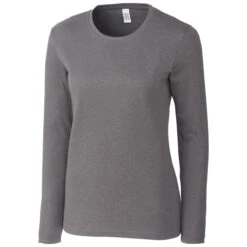 Clique Women's Grey Heather Long Sleeve Phoenix Tee