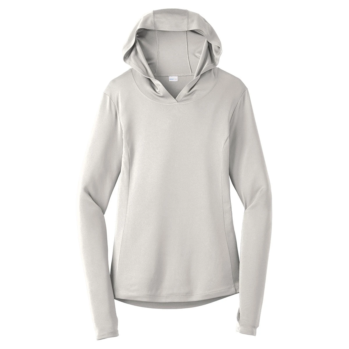 Sport-Tek Women's Silver PosiCharge Competitor Hooded Pullover 1 Sport-Tek Women's Silver PosiCharge Competitor Hooded Pullover