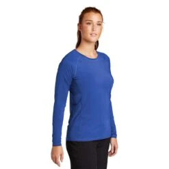 Sport-Tek Women's True Royal Long Sleeve Rashguard Tee -Sportswear Shop LST470LS True Royal HTS