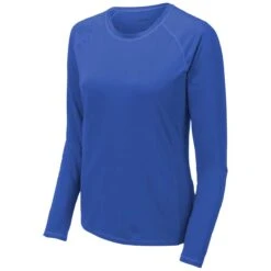 Sport-Tek Women's True Royal Long Sleeve Rashguard Tee -Sportswear Shop LST470LS True Royal S