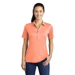 Sport-Tek Women's Soft Coral Posi-UV Pro Polo -Sportswear Shop LST520 Soft Coral HTF