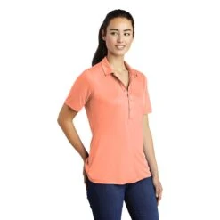 Sport-Tek Women's Soft Coral Posi-UV Pro Polo -Sportswear Shop LST520 Soft Coral HTS
