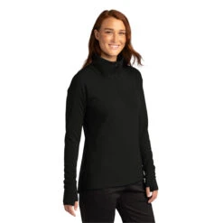 Sport-Tek Women's Black Sport-Wick Flex Fleece 1/4-Zip -Sportswear Shop LST561 Black HTS