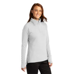 Sport-Tek Women's White Sport-Wick Flex Fleece 1/4-Zip -Sportswear Shop LST561 White HTS