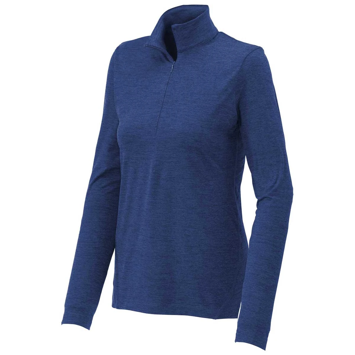Sport-Tek Women's True Royal Heather Exchange 1.5 Long Sleeve Half Zip 1 Sport-Tek Women's True Royal Heather Exchange 1.5 Long Sleeve Half Zip