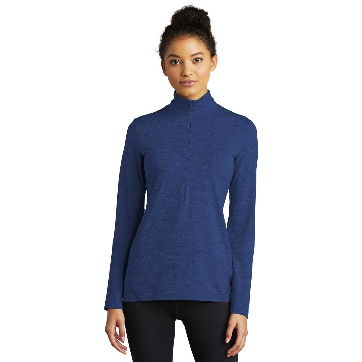 Sport-Tek Women's True Royal Heather Exchange 1.5 Long Sleeve Half Zip 3 Sport-Tek Women's True Royal Heather Exchange 1.5 Long Sleeve Half Zip - Image 3