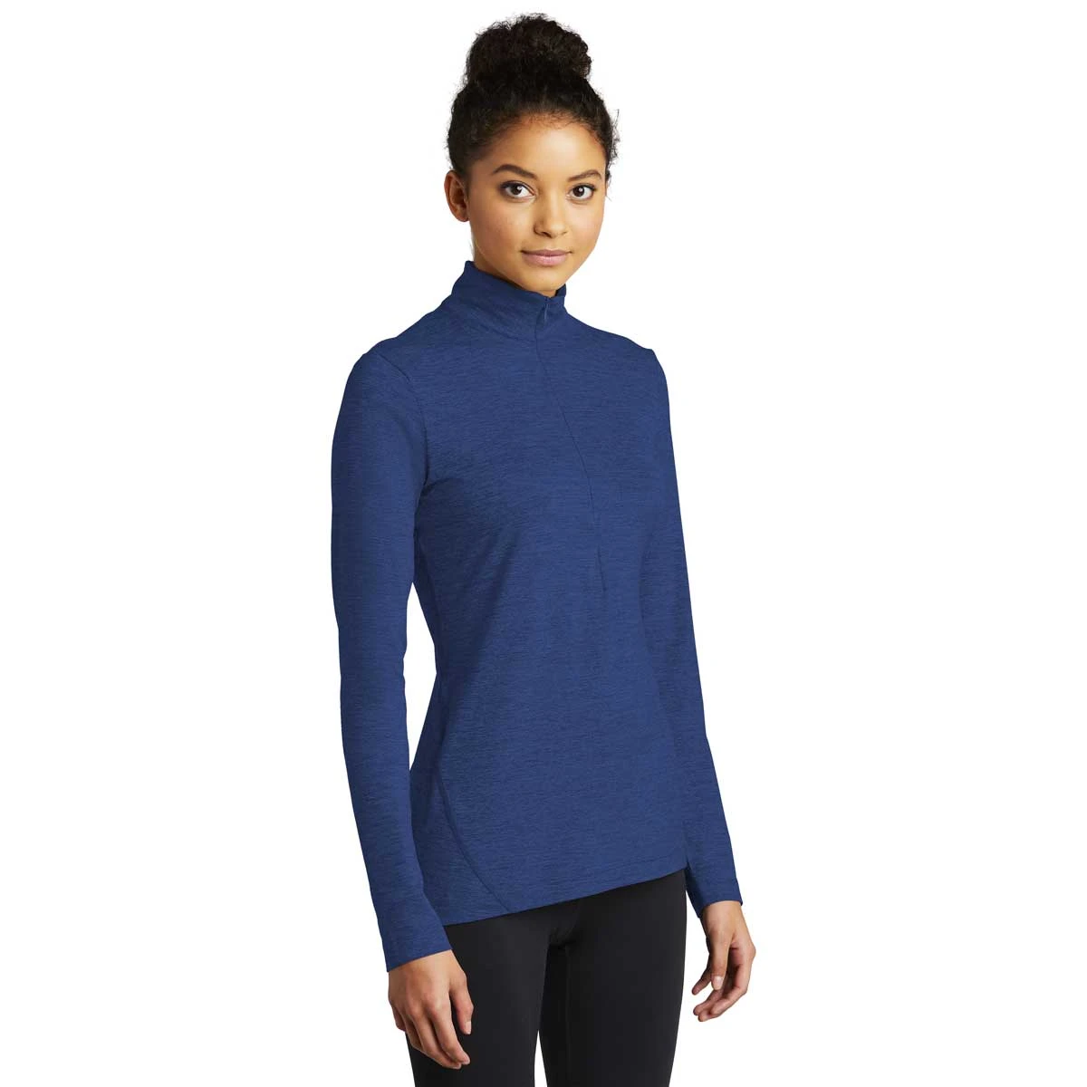 Sport-Tek Women's True Royal Heather Exchange 1.5 Long Sleeve Half Zip 5 Sport-Tek Women's True Royal Heather Exchange 1.5 Long Sleeve Half Zip - Image 5