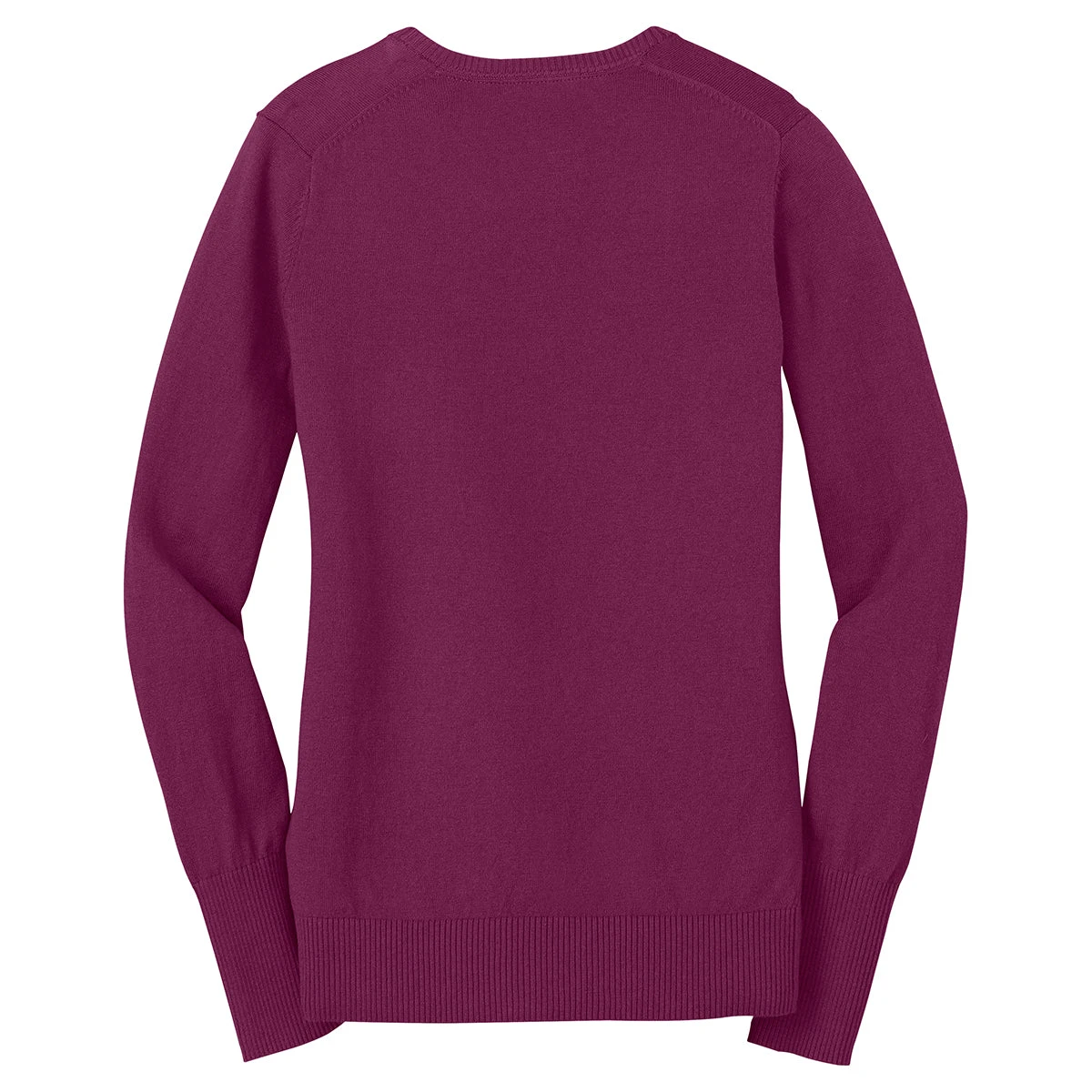 Port Authority Women's Deep Berry V-Neck Sweater 2 Port Authority Women's Deep Berry V-Neck Sweater - Image 2