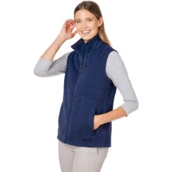 Marmot Women's Artic Navy Dropline Sweater Fleece Vest -Sportswear Shop M14438 54 HTS