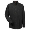 Harriton Men's Washed Black Tall 6.5 Oz. Long-Sleeve Denim Shirt