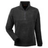 Harriton Men's Black 8 Oz. Quarter-Zip Fleece Pullover