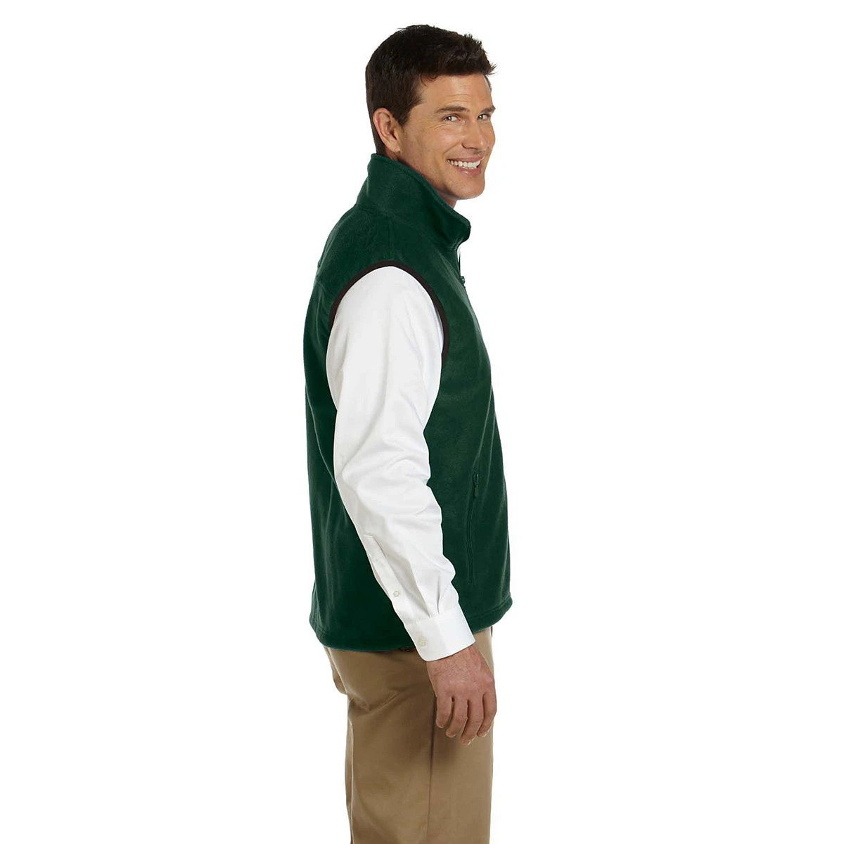 Harriton Men's Hunter 8 Oz. Fleece Vest 4 Harriton Men's Hunter 8 Oz. Fleece Vest - Image 4