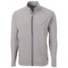 Cutter & Buck Men's Polished Adapt Eco Knit Hybrid Recycled Full Zip Jacket