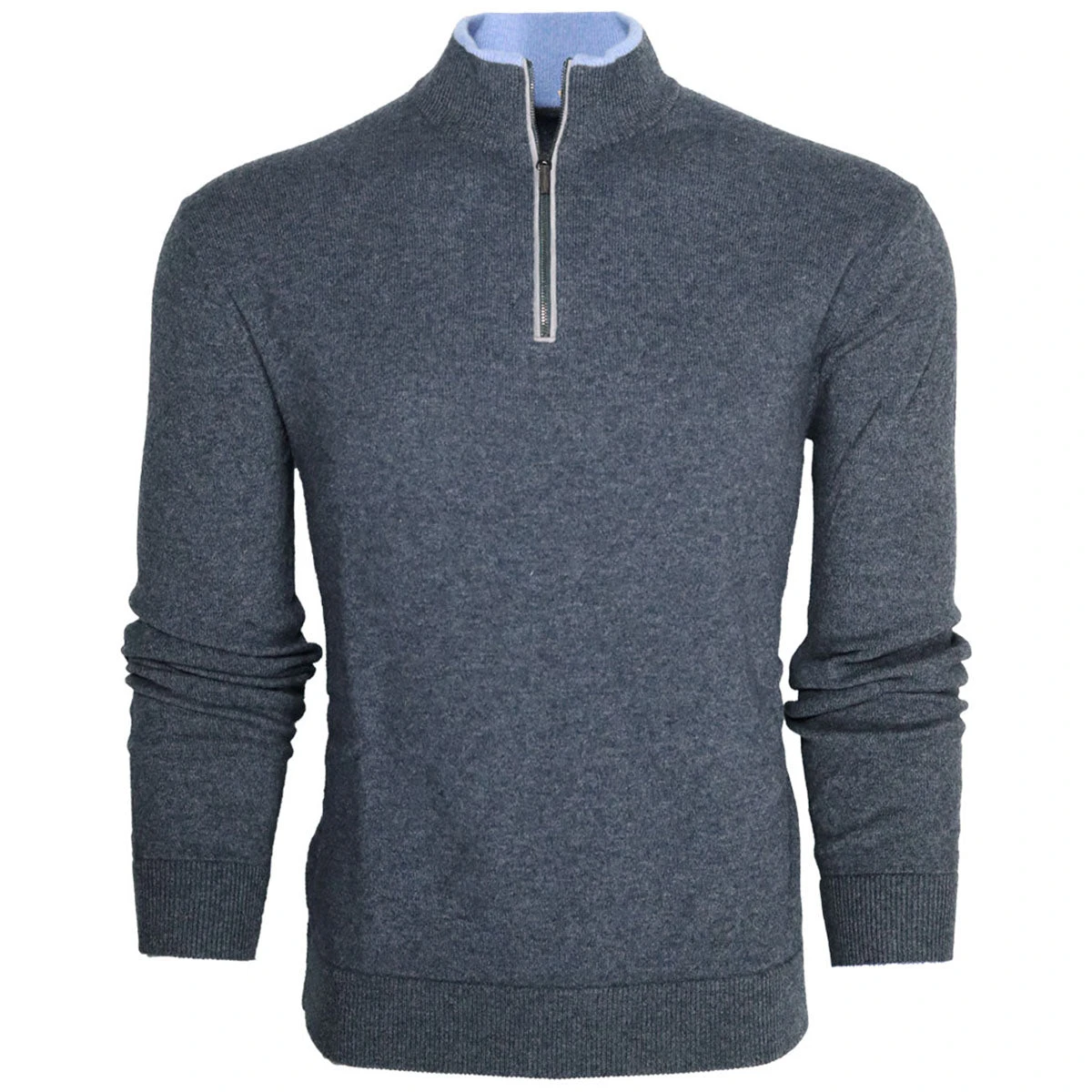 Greyson Men's Dark Grey Heather Sebonack 1/4 Zip Sweater 1 Greyson Men's Dark Grey Heather Sebonack 1/4 Zip Sweater
