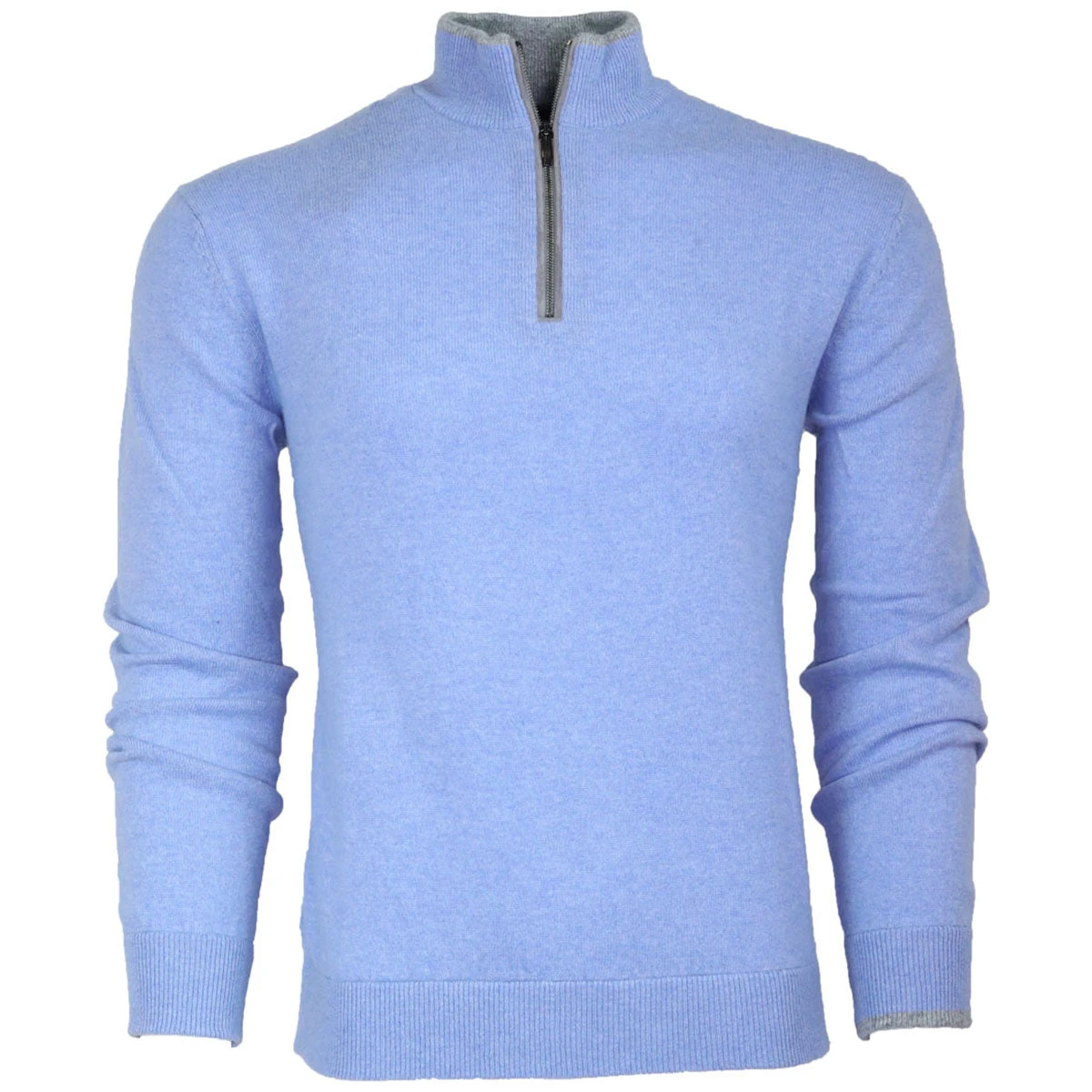 Greyson Men's Wolf Blue Sebonack 1/4 Zip Sweater 1 Greyson Men's Wolf Blue Sebonack 1/4 Zip Sweater