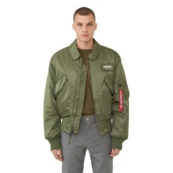 Alpha Industries Men's Sage Green CWU 45/P Flight Jacket -Sportswear Shop MJC22000C1 310 HTB