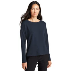 Mercer+Mettle Women's Night Navy Stretch Drop Shoulder Pullover -Sportswear Shop MM3013 NightNavy HTF