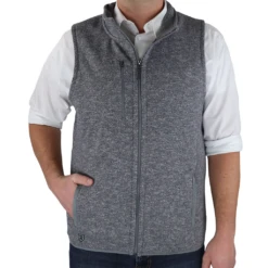 Zusa Men's Light Grey Heather Midtown Fleece Vest -Sportswear Shop MMidtownVest fullfrontwhite 31cfcab2 8955 4c2e a8d9 bf9c617d007a