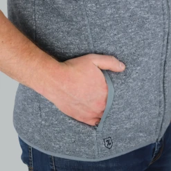 Zusa Men's Light Grey Heather Midtown Fleece Vest -Sportswear Shop MMidtownVest sidepockets 484b3500 c321 4817 a95f 6c344e9b3e49