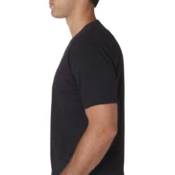 Next Level Men's Black Premium Fitted Short-Sleeve V-Neck Tee -Sportswear Shop N3200 Black HTS