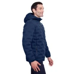 North End Men's Classic Navy/Carbon Loft Puffer Jacket -Sportswear Shop NE708 MR HTS