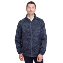 North End Men's Classic Navy/Carbon Rotate Reflective Jacket -Sportswear Shop NE711 MR HTF