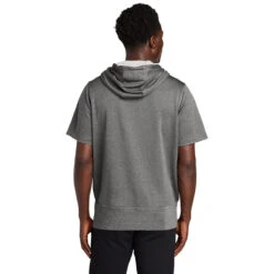 New Era Men's Graphite Heather Performance Terry Short Sleeve Hoodie -Sportswear Shop NEA533 Graphite Heather HTB