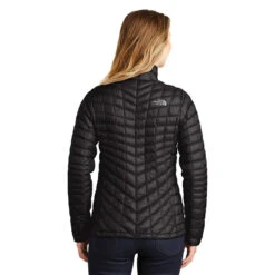 The North Face Women's TNF Matte Black Thermoball Trekker Jacket -Sportswear Shop NF0A3LHK TNFMatteBk model back