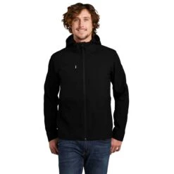 The North Face Men's TNF Black Castle Rock Hooded Soft Shell Jacket -Sportswear Shop NF0A529R TNF Black HTF