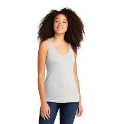 Next Level Women's Heather White Tri-Blend Racerback Tank -Sportswear Shop NL6733 Heather White HTF