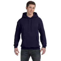Hanes Men's Navy 7.8 Oz. EcoSmart 50/50 Pullover Hood